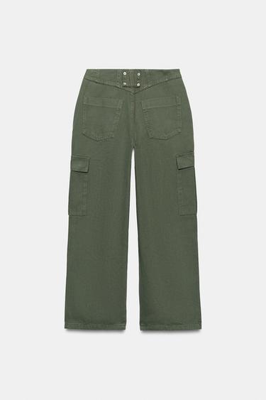 PANTALON CARGO TAILLE NORMALE - Kaki de Zara - Image 7
