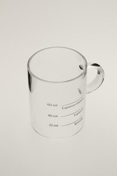 BOROSILICATE GLASS MUG WITH TRANSFER — Transparent 3