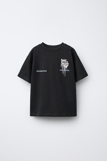 PLAYERA ESTAMPADO GRAFFITI - Negro de Zara - Imagen 0