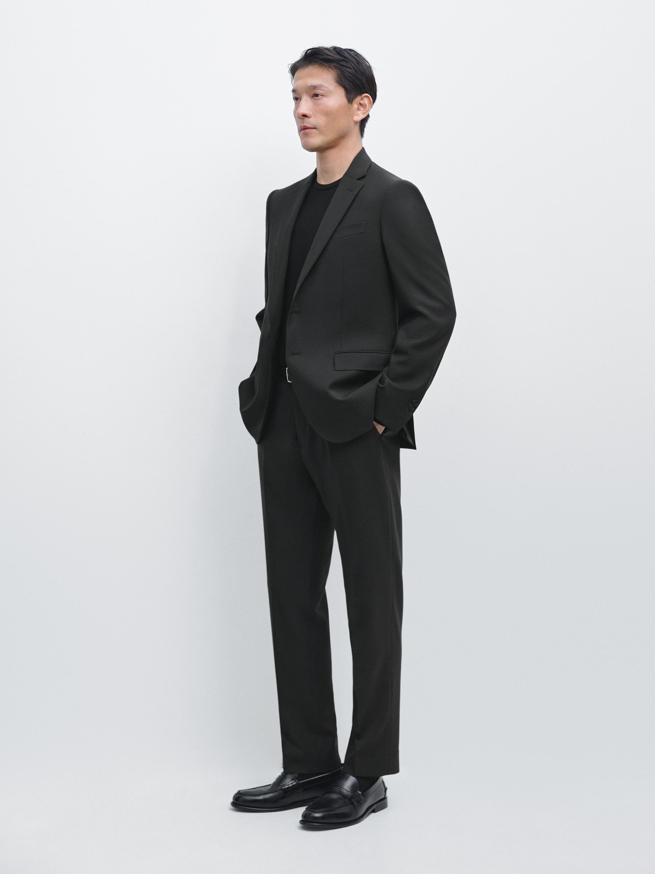 100% wool suit pants