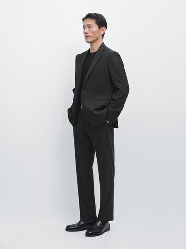 Zara 100% wool suit pants - Black - Image 0