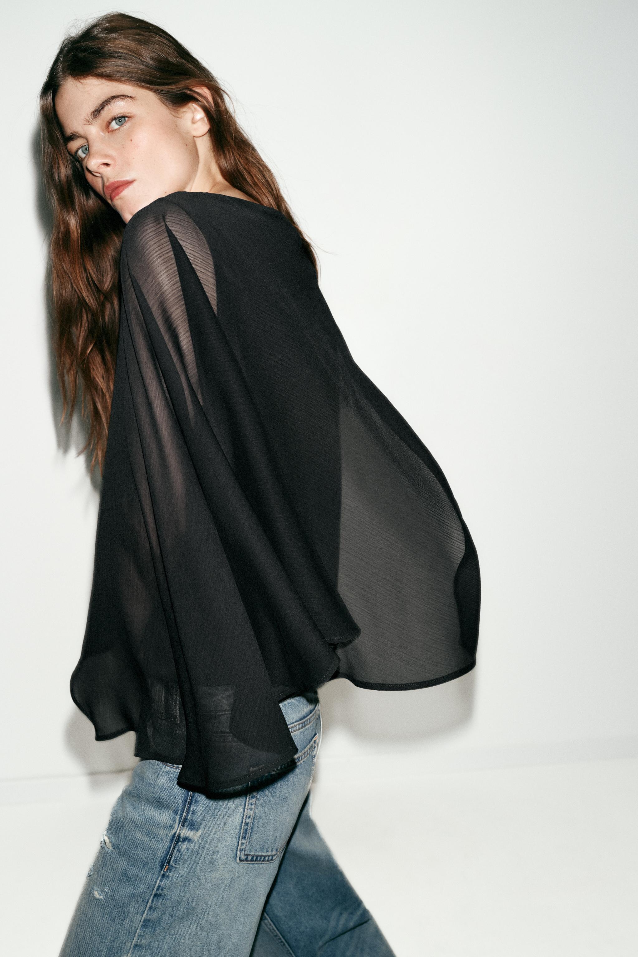 COMBINATION CAPE BLOUSE