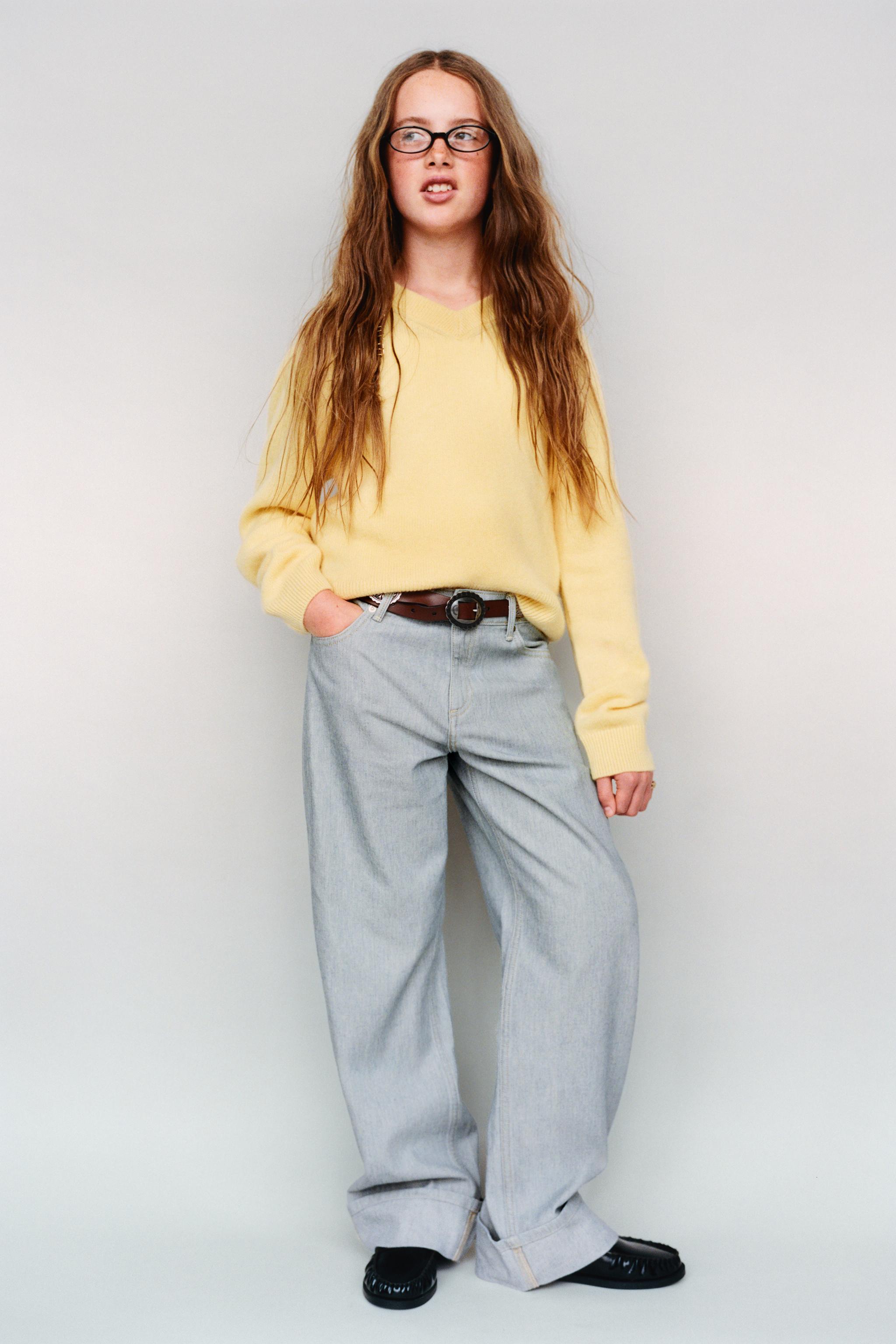 100% CASHMERE KNIT JUMPER — Light yellow