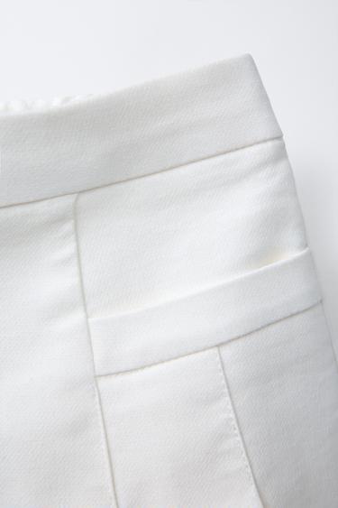 BOX PLEAT BERMUDA SKORT - Oyster-white by Zara - Image 2