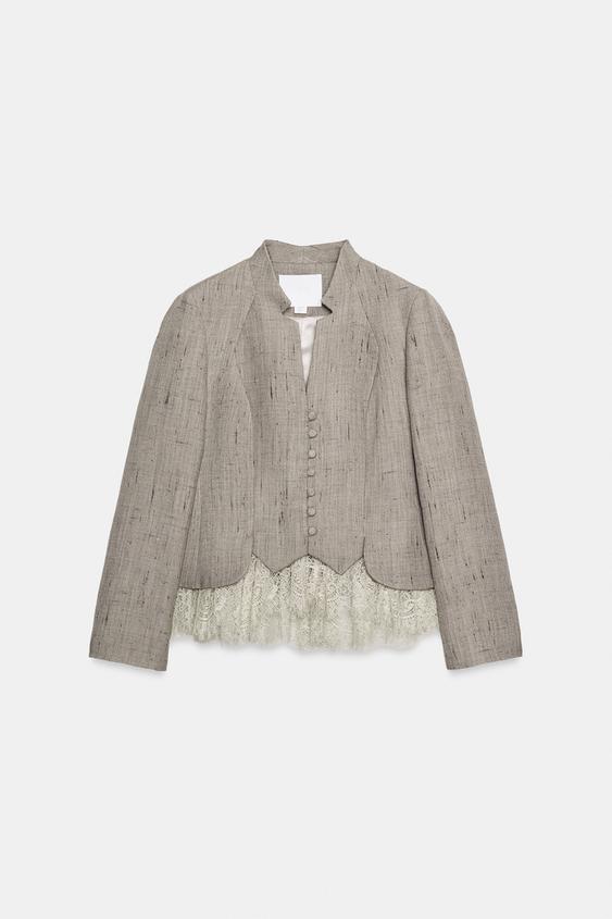 BLAZER COMBINÉE AVEC LAINE ZW COLLECTION - Beige de Zara - Image 10