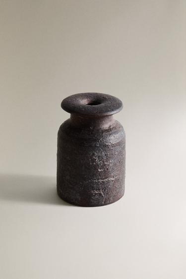 DECORATIVE BROWN CERAMIC REED DIFFUSER COVER - Black by Zara - Image 1