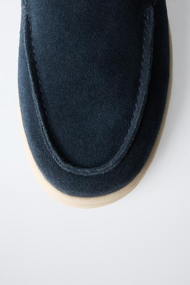 CHAUSSURES BATEAU EN DAIM - Bleu marine de Zara - Image 5