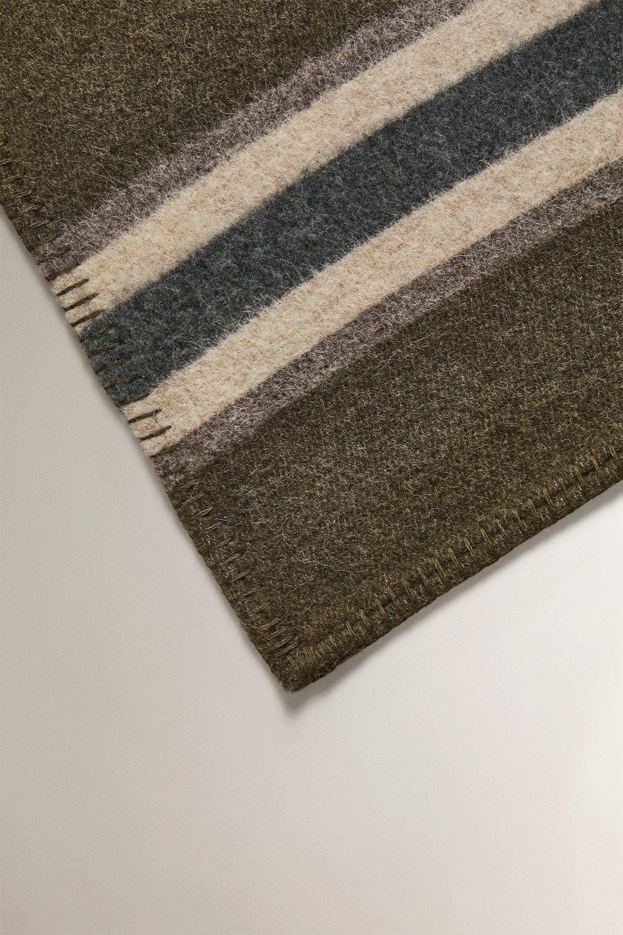 STRIPED WOOL BLANKET