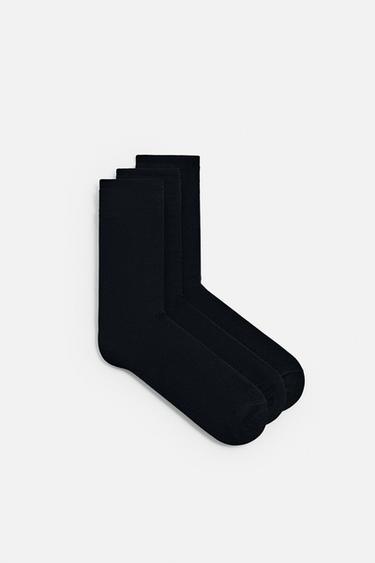 3-PACK OF MERCERISED SOCKS - Navy blue by Zara - Image 1