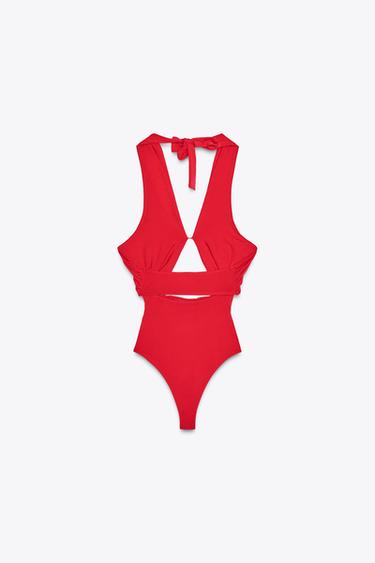 BODY CROISÉ CUT OUT - Rouge soutenu de Zara - Image 5
