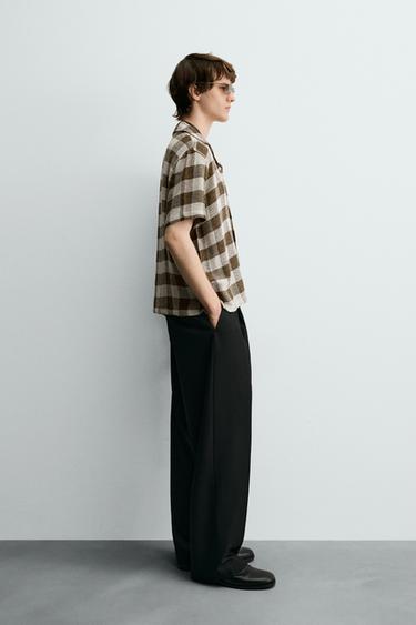 TEXTURED CHECK SHIRT - ECRU by Zara - Image 3