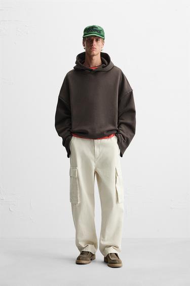 BOXY FIT HOODIE - Brown by Zara - Image 0