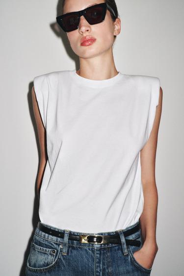 CINTURÓN FINO HEBILLA RECTANGULAR - Negro de Zara