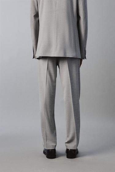 TEXTURED SUIT TROUSERS - Light grey by Zara - Image 2