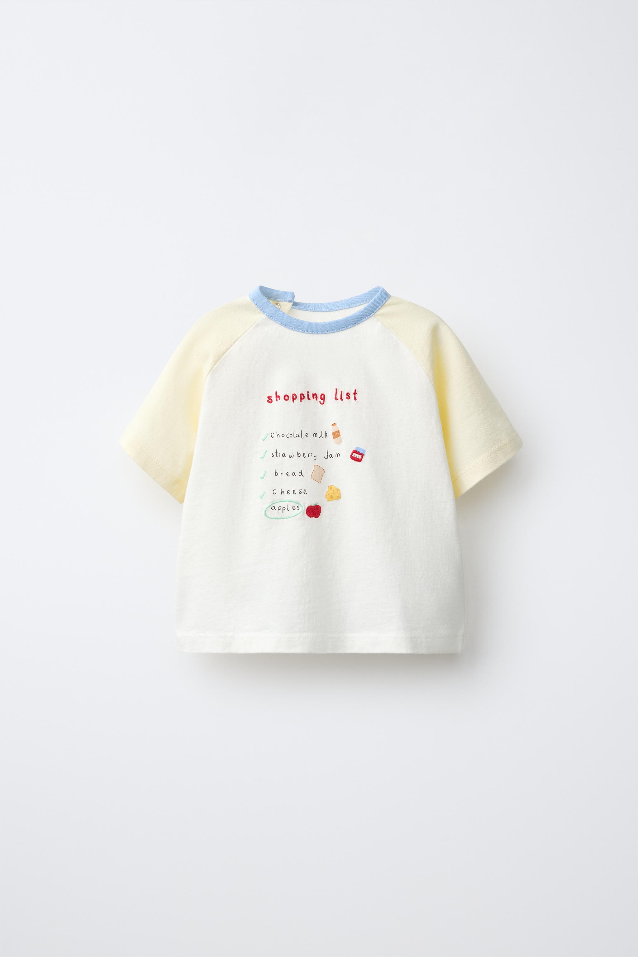 Детские футболки Zara CONTRASTING RAGLAN SLEEVE T-SHIRT