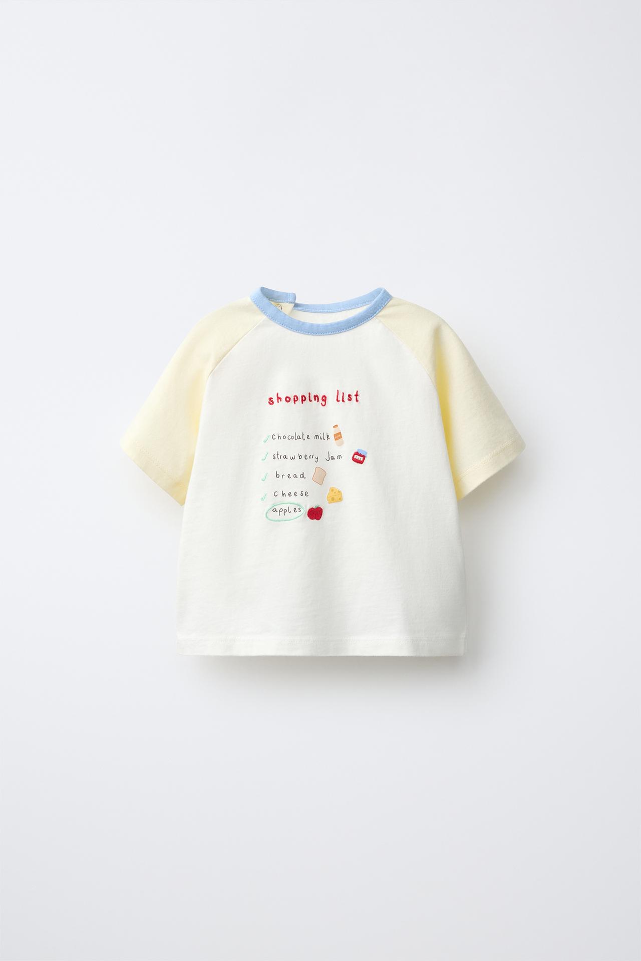 CONTRASTING RAGLAN SLEEVE T-SHIRT — Oyster-white