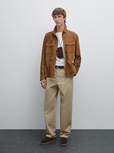 Pantalon poche plaquée - Beige de Zara