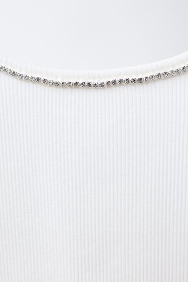 JEWEL RIB T-SHIRT - White by Zara - Image 2