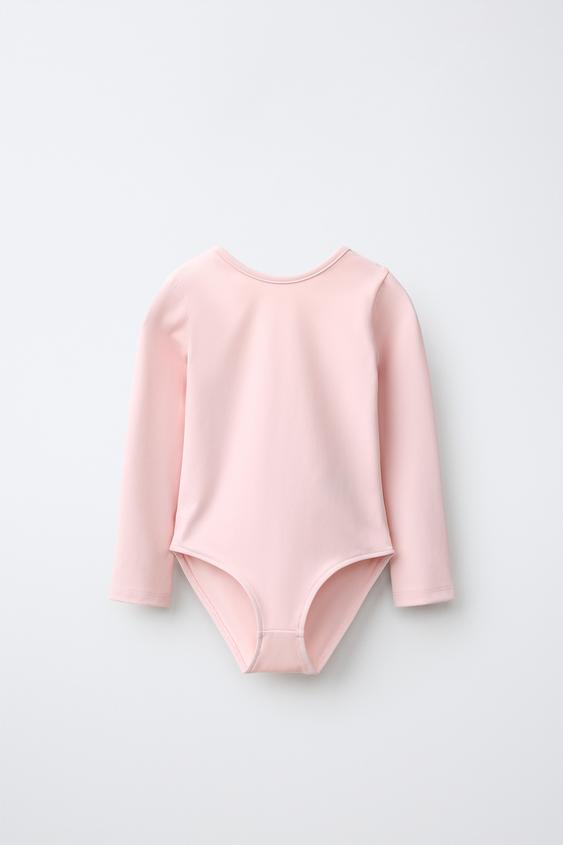 TECHNICAL BALLET BODYSUIT - Pale pink by Zara - Image 0