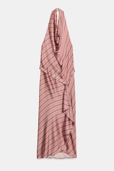 VESTIDO HALTER SATINADO - Rosas de Zara - Imagen 0