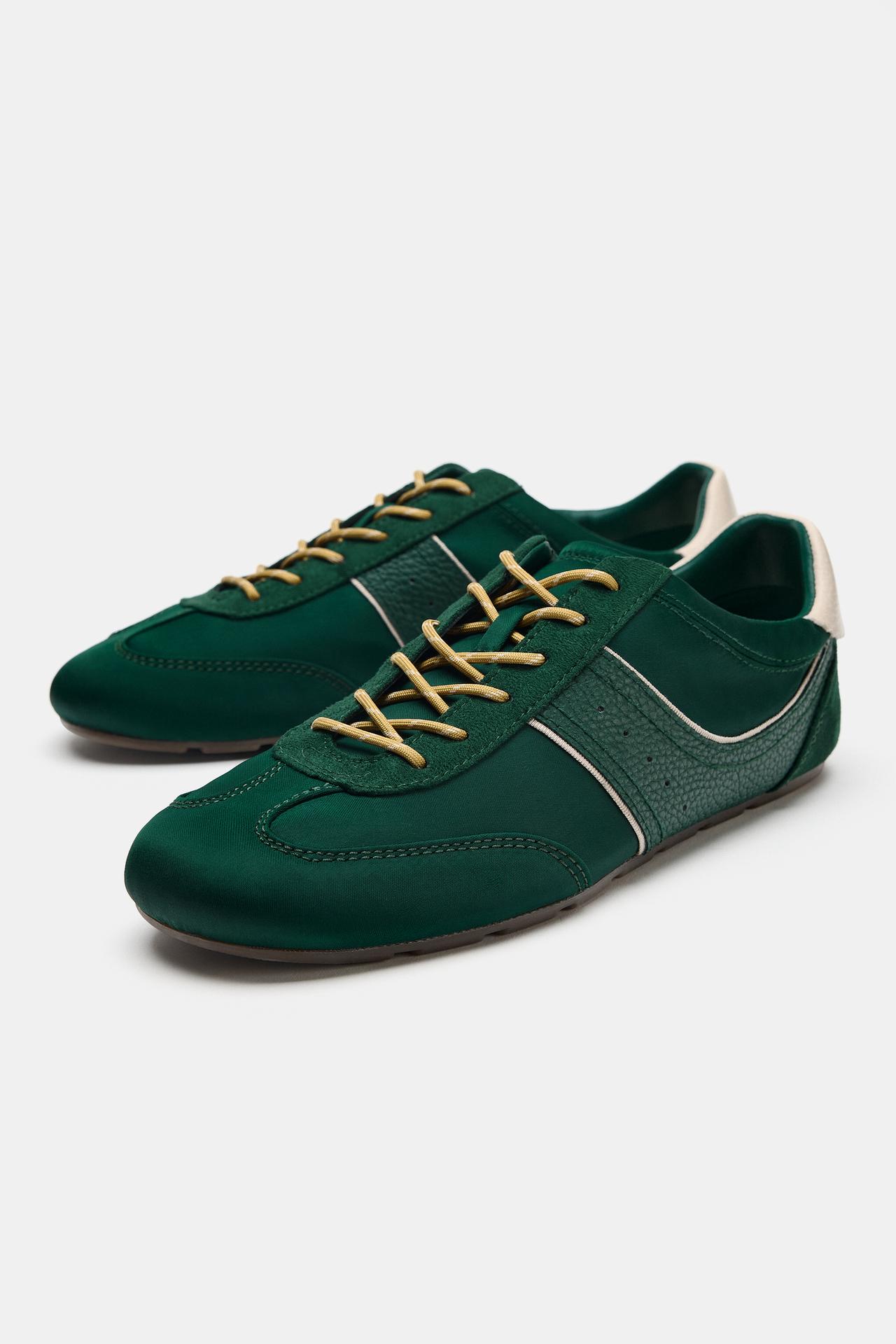 SNEAKERS WITH HEEL COUNTER — Green