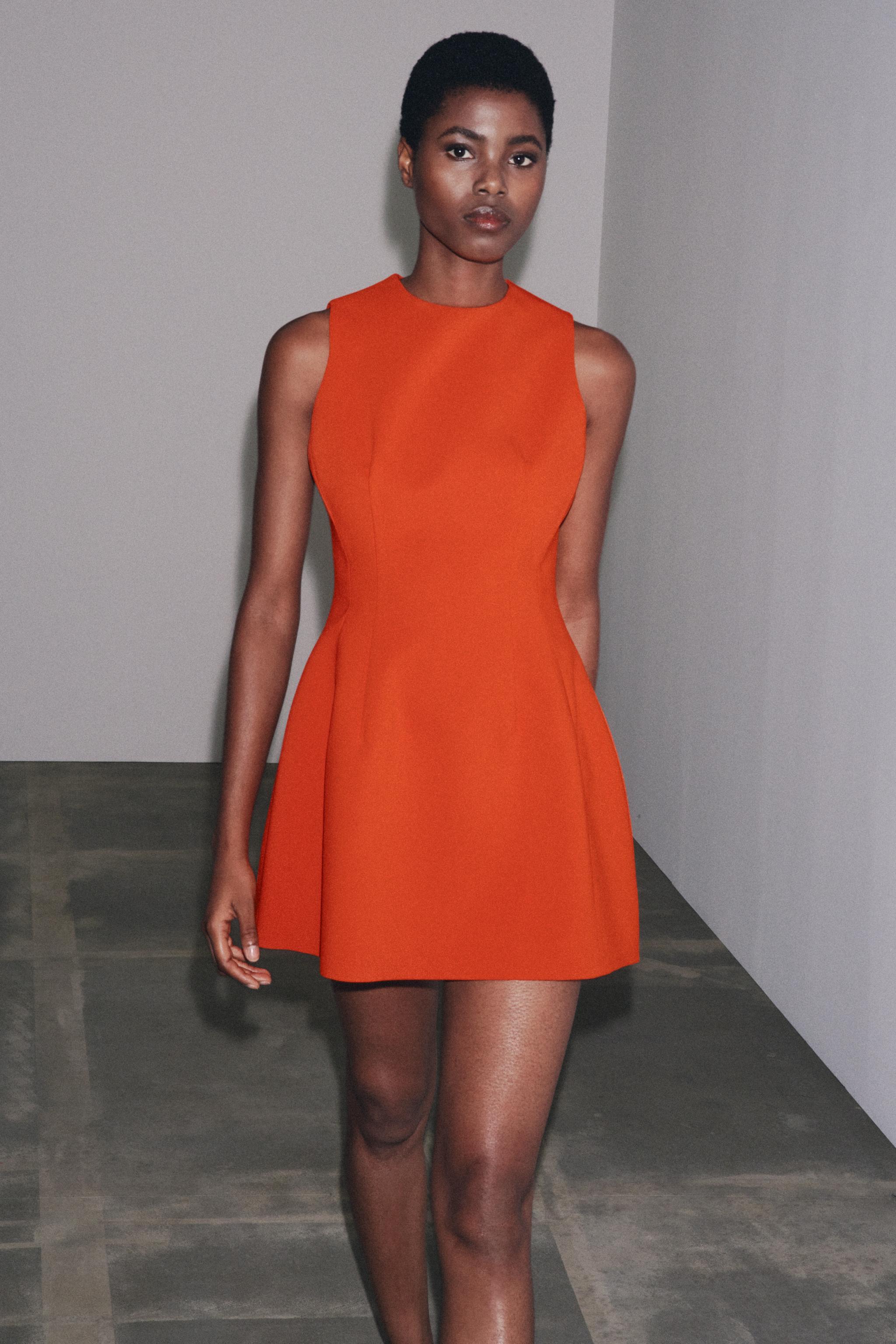 ZW COLLECTION VOLUMINOUS SHORT DRESS - Light yellow | ZARA