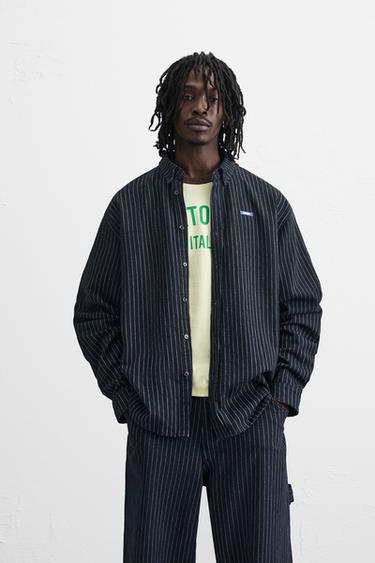 STRIPED RELAXED FIT SHIRT - Blue by Zara