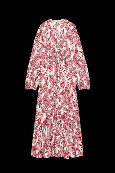 PRINTED MIDI DRESS WITH CUTWORK EMBROIDERY - Multicoloured by Zara - Image 0