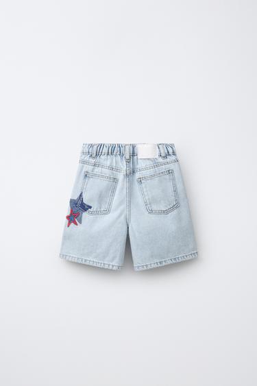 BERMUDA PIÈCE ÉTOILES - Bleu clair de Zara - Image 1