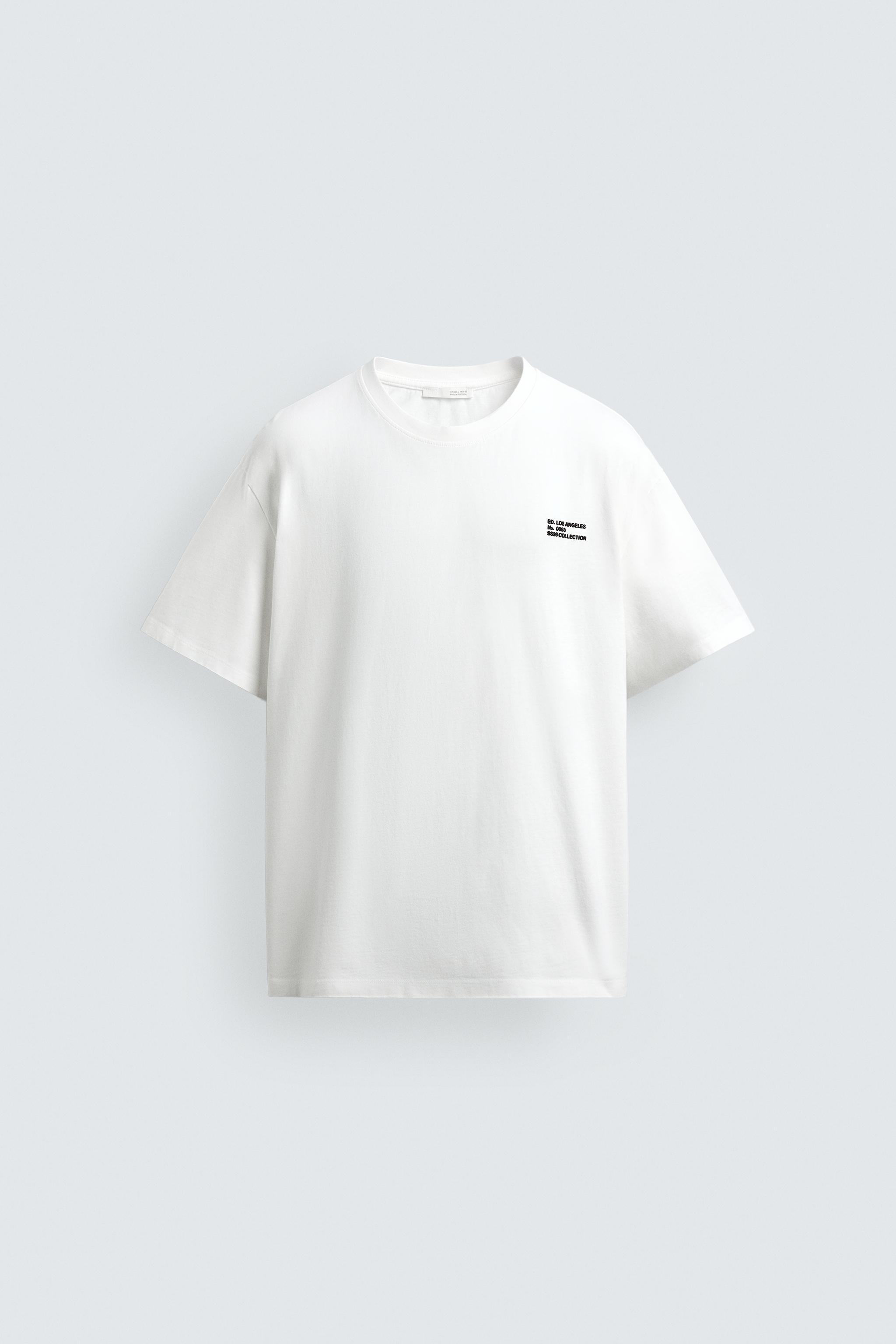 RELAXED FIT SLOGAN T-SHIRT — White