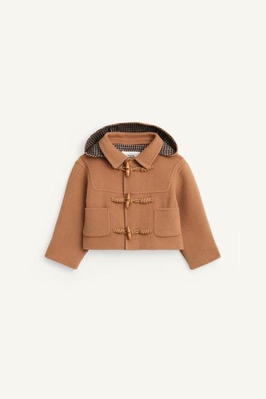 ABRIGO TRENCA CORTA CON LANA LIMITED EDITION  - Camel claro de Zara