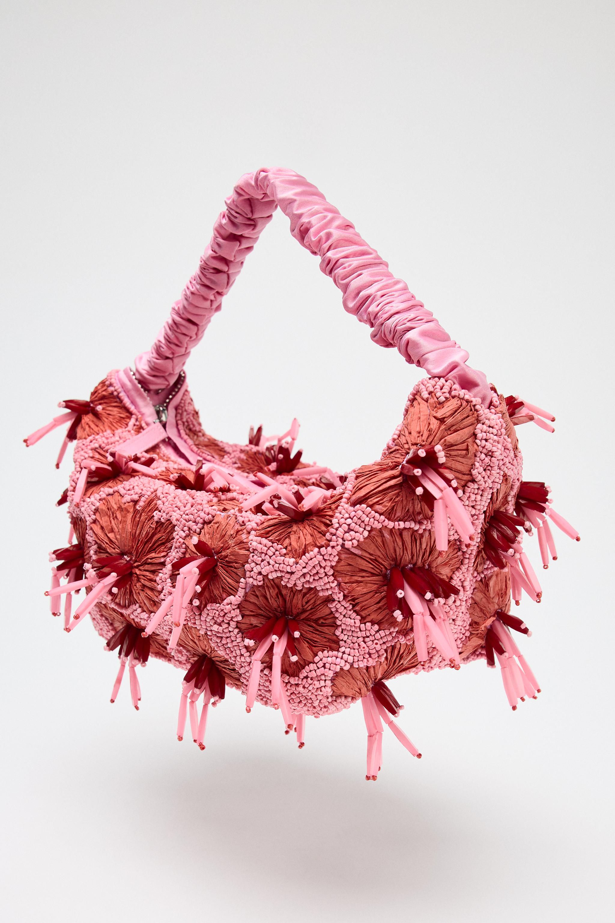 BEADED MINI BUCKET BAG - Pink | ZARA United States