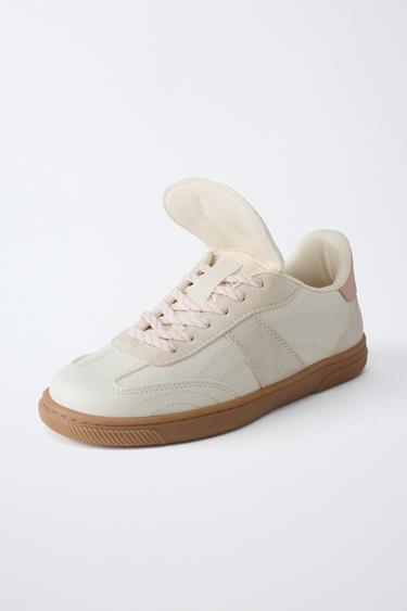 TENNIS À RABAT ET PIÈCES - Blanc de Zara - Image 2