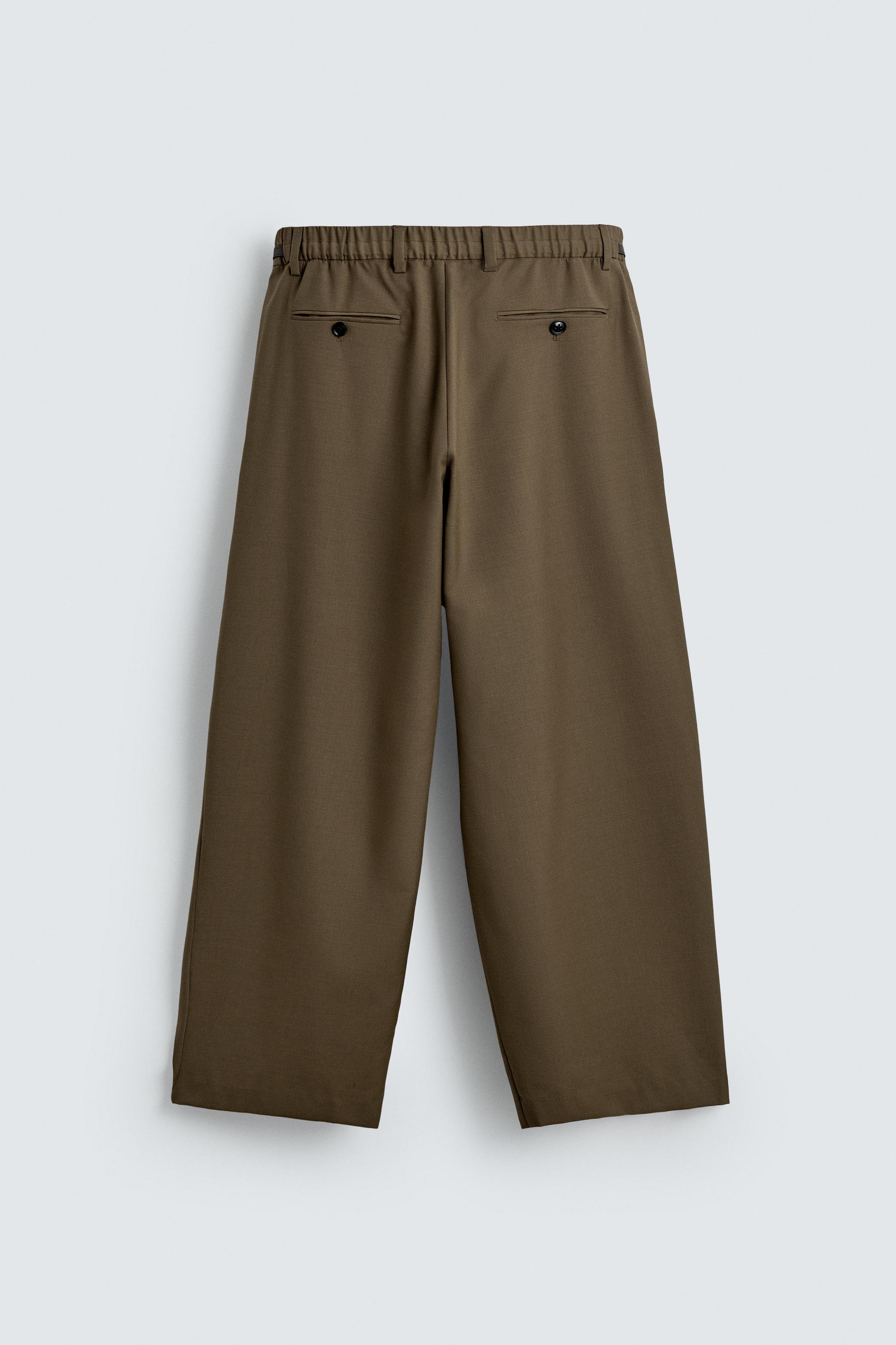 LIMITED EDITION DRAPED CROSSED PANTS - Caramel | ZARA United States