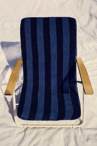 STRIPED TOWEL BEACH CHAIR COVER - Blues by Zara