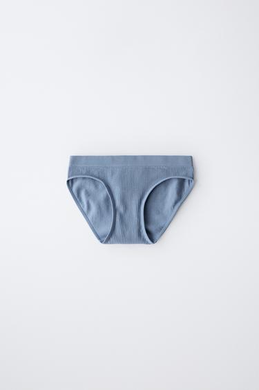 8-14 YEARS/ THREE-PACK OF SEAMLESS WAFFLE-KNIT BRIEFS - Blue by Zara - Image 2