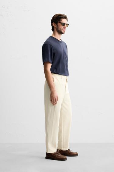 TEXTURED TERRY TROUSERS - Light beige by Zara - Image 3