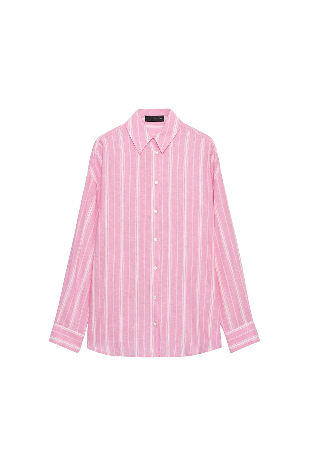OVERSIZED STRIPED LINEN SHIRT - image 3