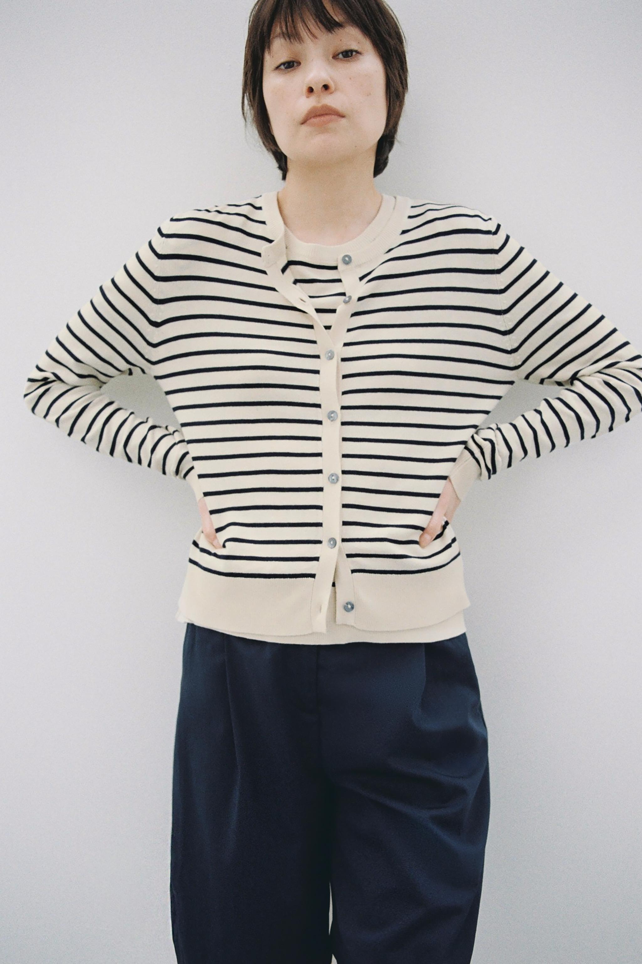 ストライプ ニットカーディガン - ストライプ | ZARA Japan / 日本
