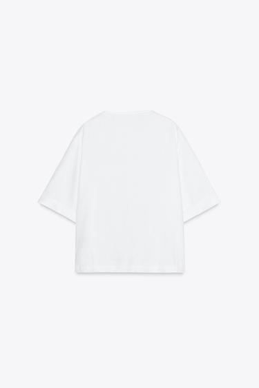 100% LINEN BLOUSE WITH POCKET ZW COLLECTION - White by Zara - Image 5