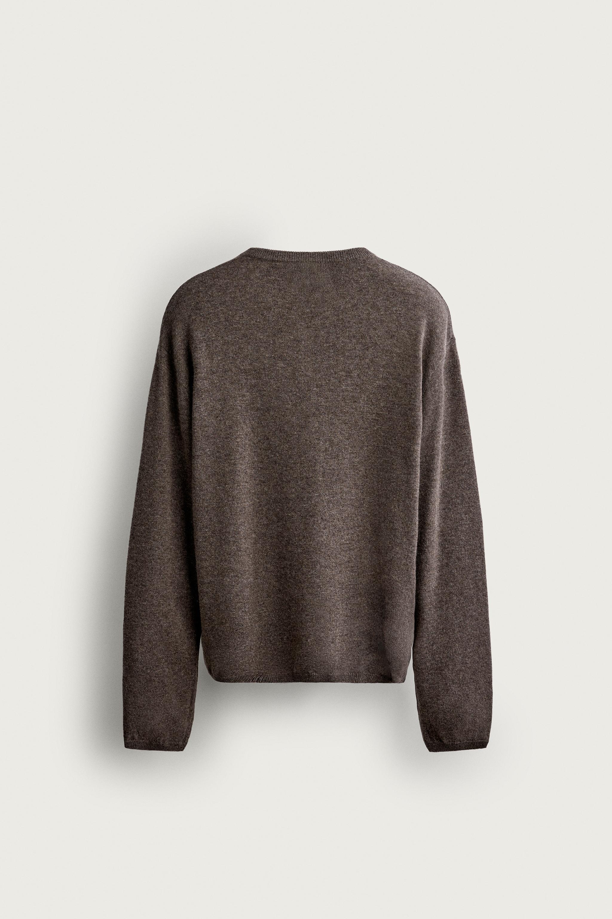 WOOL-CASHMERE MOCK-NECK POLO SWEATER