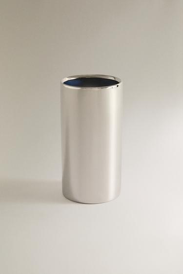 CYLINDRICAL METAL PENCIL HOLDER - Silver by Zara - Image 0