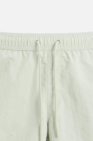 MID-LENGTH CONTRAST STRIPE SWIMMING TRUNKS - Sea green by Zara - Image 2