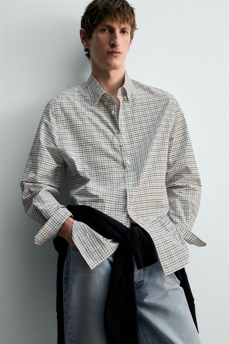 ZARA RELAXED FIT CHECK SHIRT