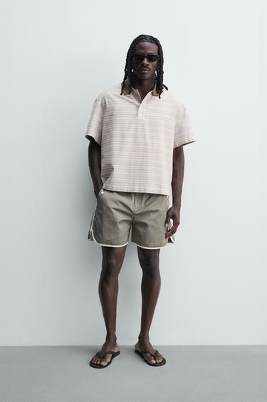 CAMISA POLO RELAXED FIT RAYAS - Lima de Zara