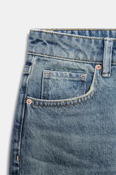 Z1975 SLIM CROPPED MID-WAIST JEANS - Blue / Green by Zara - Image 8