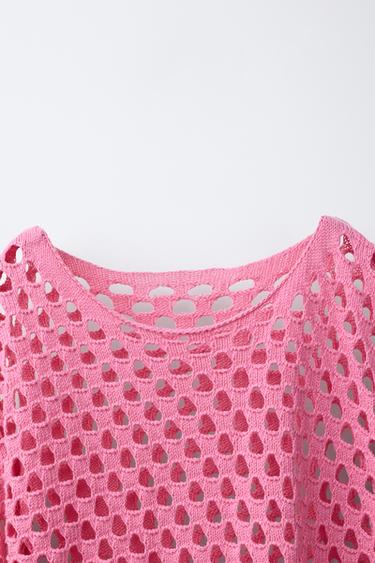 PULL RÉSILLE - Rose de Zara - Image 2