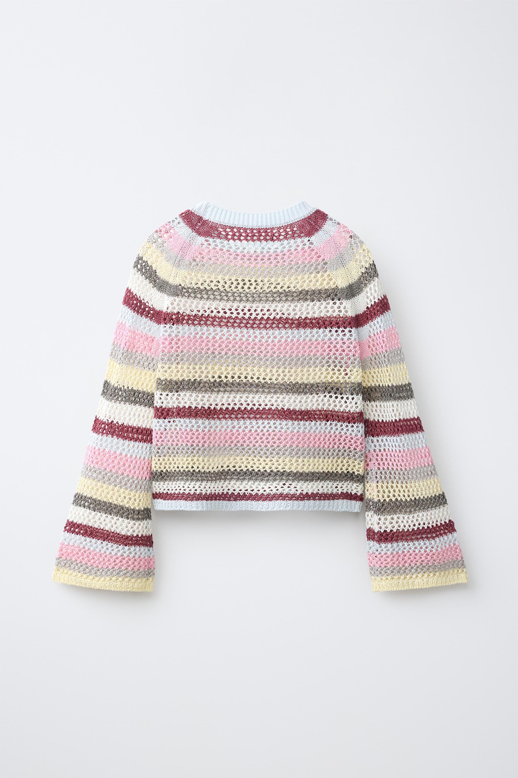 メッシュストライプ柄セーター - ストライプ | ZARA Japan / 日本