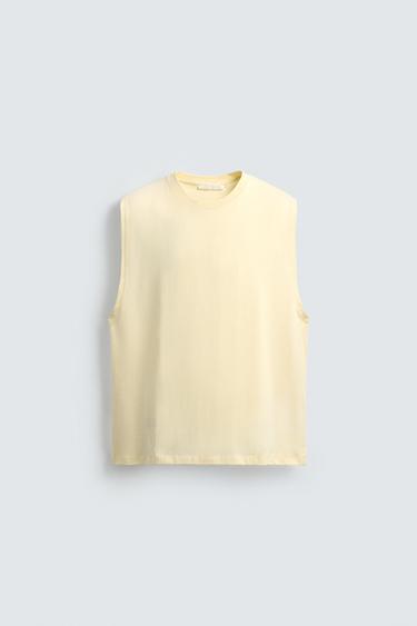 MAGLIETTA TANK SLAVATA - Giallo chiaro di Zara