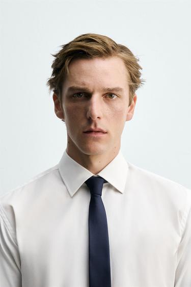 Zara SLIM KRAVATA 100% SVILA – mornarsko plava – Slika 0